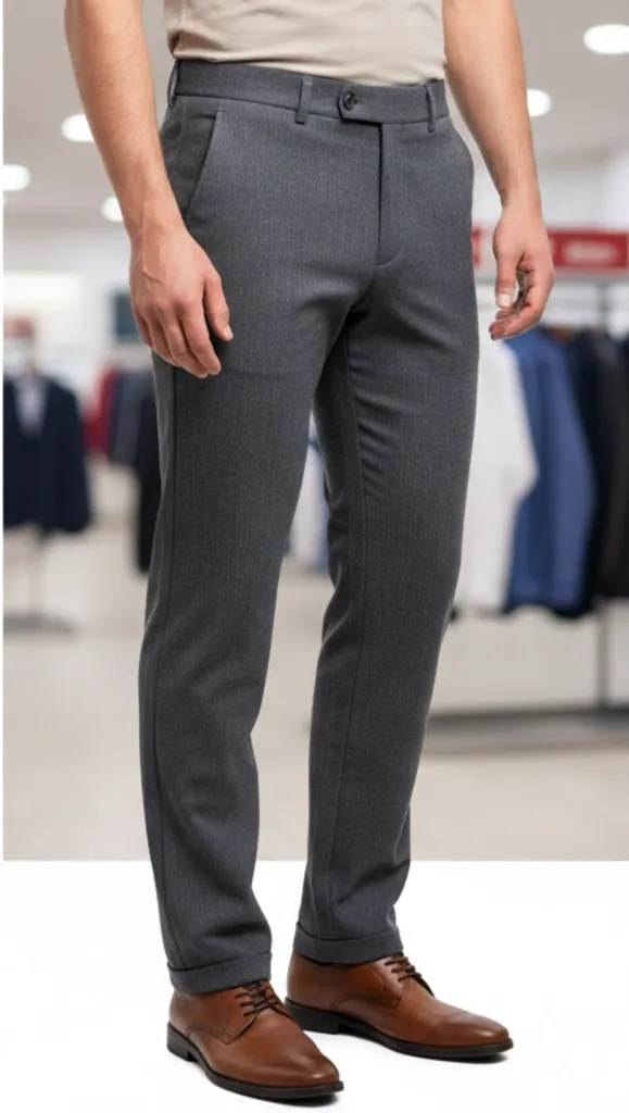 Luxury slim fit mens classic trousers